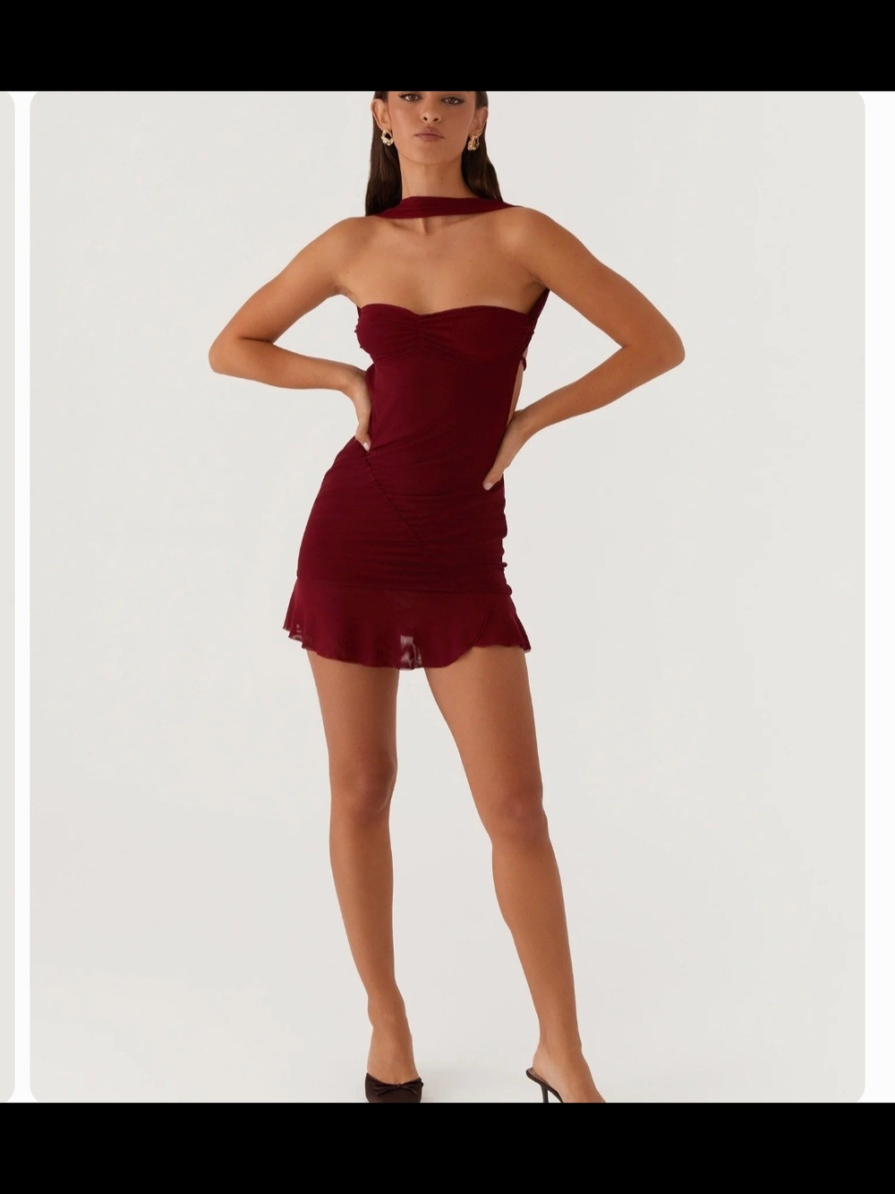 Mulberry Open-Back "Pari" Mini Dress - Picture 6 of 8